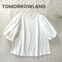 美品✴︎TOMORROWLANDコットンピースダイコンビ パフスリーブプルオーバー
