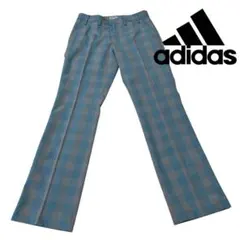 adidas ゴルフ　チェック　パンツ　スラックス　美品　Sサイズ　メンズ