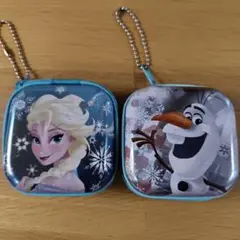 ケース　小物入れ　キーホルダー　アナ雪　ディズニー　缶　ファスナー