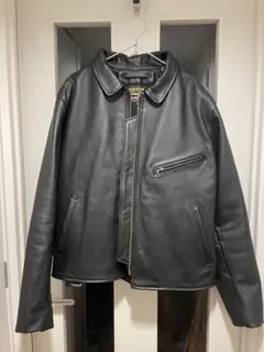 ビッグサイズ44 USA製 VANSON ENF ライダースジャケット ブラックのサムネイル