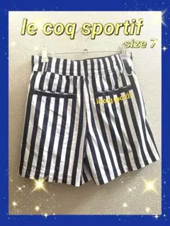 ❤︎ルコックスポルティフ❤︎ショートパンツ キュロットパンツ 白紺ストライプ 7