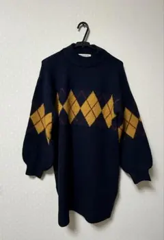 MAJESTIC LEGON ダイヤモンド柄ニットセーター Mサイズ