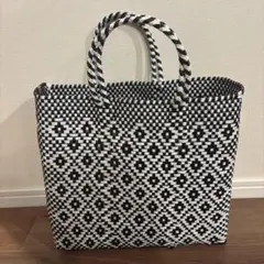 美品　Letra メルカドバッグ かごバッグ モノトーン　Ｓのサムネイル