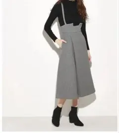 sly /コルセットタックワイドサロペットパンツ 厚手 モクグレー 2