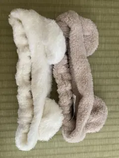 フリース 猫耳 ヘアバンド 2色セット