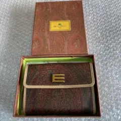 【未使用】箱付き　エトロ　ETRO 二つ折り　財布