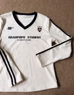 ホワイト Vネック トレーナー