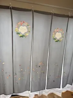 ☆4392☆ 花嫁のれん 加賀 正絹 アンティーク風 レトロ 暖簾 - メルカリ