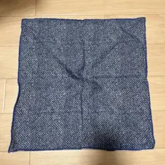 BREUER ウール100% ネイビー ポケットチーフ