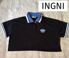 INGNI 胸ロゴライン配色ポロシャツ