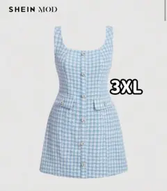 SHEIN CURVE XL ノースリーブミニワンピース