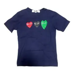 コムデギャルソン PLAY ハート刺繍 Tシャツ ネイビー