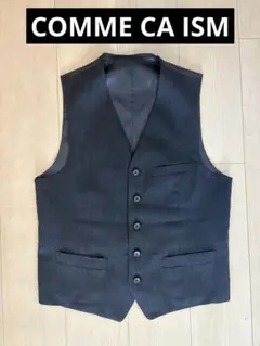 コムサイズム COMME CA ISM スーツ ベスト ジレ グレー ビジネス