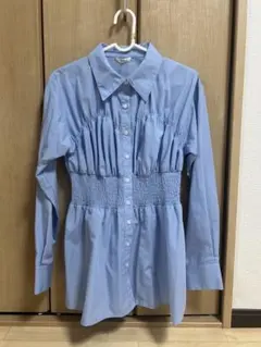 Techichi ペプラムシャーリングシャツ サックスブルー サイズ Fのサムネイル