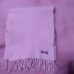 ヴェルサーチ 薄いピンク フリースマフラー フリンジ付き