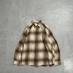 OLD UNIQLO オンブレチェックシャツ シャドー ブラウン 古着 山田蓮