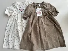 【2枚セット】しまむらsoft cheese花柄 半袖ワンピース 90サイズ
