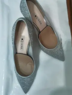 DIANA シルバー グリッター ハイヒール