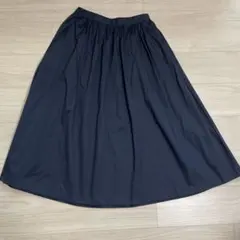 未使用！ユニクロ フレアロングスカート ネイビー