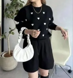 週末価格♡難あり prose verse プロズヴェール ハート刺繍 ニット