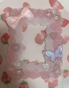 ホイップデコ　ピンク×むらさき　トレカケース　パープル