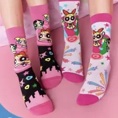 《限定お値下げ！》パワーパフガールズ レディース ソックス 2足セット