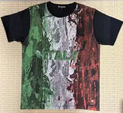 新品Mサイズ☆イタリア国旗☆ユニセックス☆半袖ブラック☆送料込