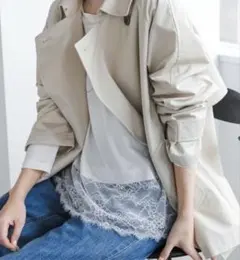 【今季】アーバンリサーチドアーズ　レースドッキングカットソー　レイヤード