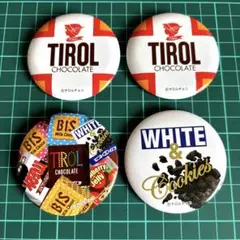 チロルチョコ　缶バッジコレクション　 4個セット