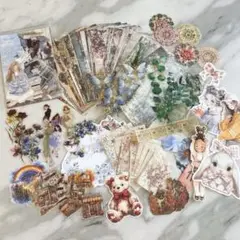 コラージュ素材 おすそ分け セット 紙もの かわいい詰め合わせ 韓国 ビンテージ