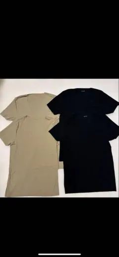 GUNZE SEEK VネックTシャツ　ブラック 2枚セット SEEK Tシャツ