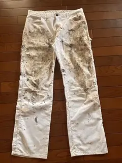 80's カーハートダブルニー　USA製　ホワイトパンツ 山田蓮 80's カーハートダブルニー USA製 ホワイトパンツ 山田蓮 - メルカリ