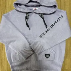 薄紫色 フード付きパーカー PLEASANT FEELING