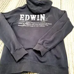 EDWIN ブラック フルジッパーパーカー 上下ジッパーのサムネイル