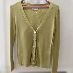 UNITED ARROWS オリーブグリーン シルクカーディガン