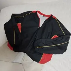 K*u様 スポーツジャケット野球ソフト 黒/赤/黄 ジップアップ