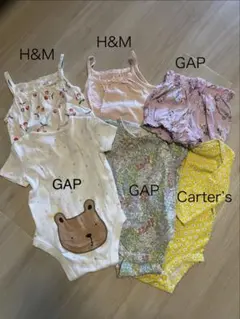 BabyGAP H&M ロンパース 女の子　5点セット60〜70㎝