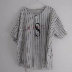 SEATTLE ストライプ 半袖シャツ L-XL