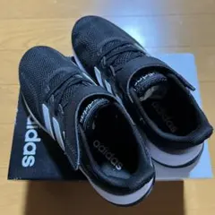 adidas ブラック/ホワイト スニーカー　19センチ
