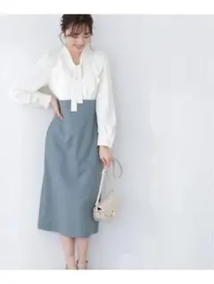 ラッフルタイトワンピース プロポーションボディドレッシング ワンピース M