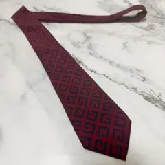 GIVENCHY ジバンシー ネクタイ Gロゴ ワインレッド えんじ色