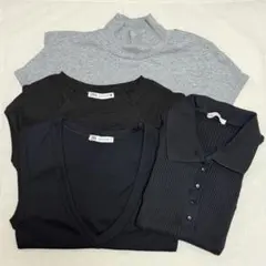 ZARA 半袖トップス Tシャツ リブポロシャツ 夏服のサムネイル
