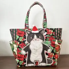 コヤンイサムチョン　ジョーズのクリスマストートバッグ　サイドポケット付き