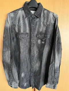 DENIM&SUPLLYダメージ加工ウェスタンデニムシャツ　XSのサムネイル