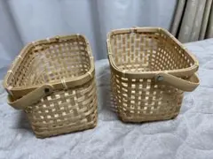 今週まで値下げ‼️【お得】無印良品　竹製長方形バスケット2個セット