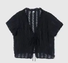 Chiffon Embroidery Frill ショートカーデのサムネイル