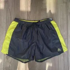【美品】adidas ショートパンツ グレー/イエロー