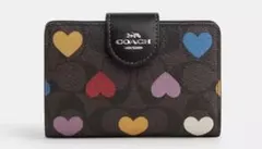 COACH ハート柄 二つ折り財布　CP418