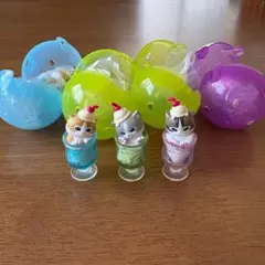 mofusand にゃんこソーダ　モフサンド　クリームソーダ　ガチャ　緑　紫