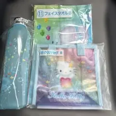 ハローキティ 1番くじ　当たりくじ　クリアバッグ タオル ウォーターボトルのサムネイル